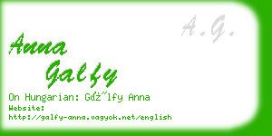 anna galfy business card